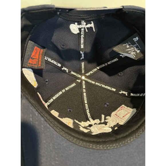 Brand About Nothing Baseball Cap Hat Adjustable Cleveland Navy Flat Bill New - Picture 5 of 9